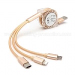 3 in 1 telescopic charging cable